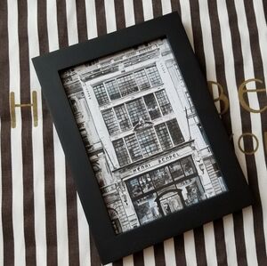 ❗Henri Bendel Izak Zenou Promo Display Art on Black Wood Frame❗